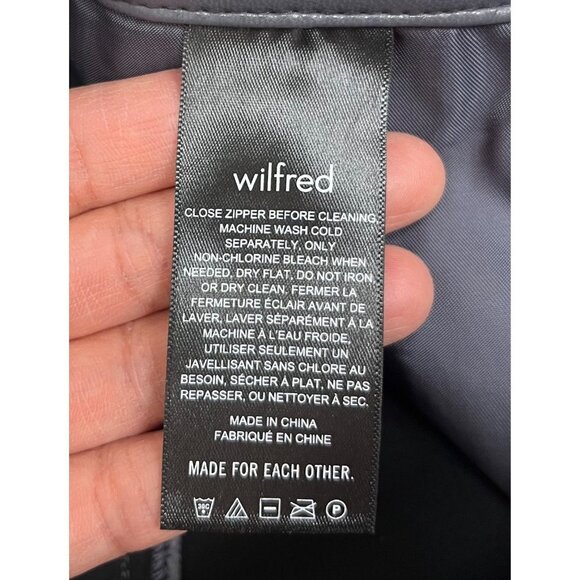 Wilfred The Melina Vegan Leather High rise Straight pants peppercorn grey size 2 - Picture 7 of 10